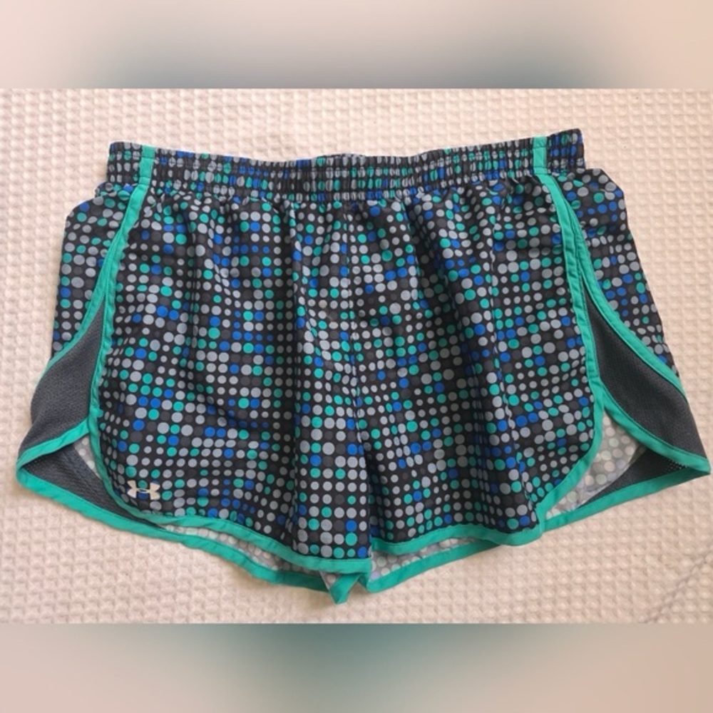 Under Armour Blue and Green Athletic Shorts Lightweight Breathable
